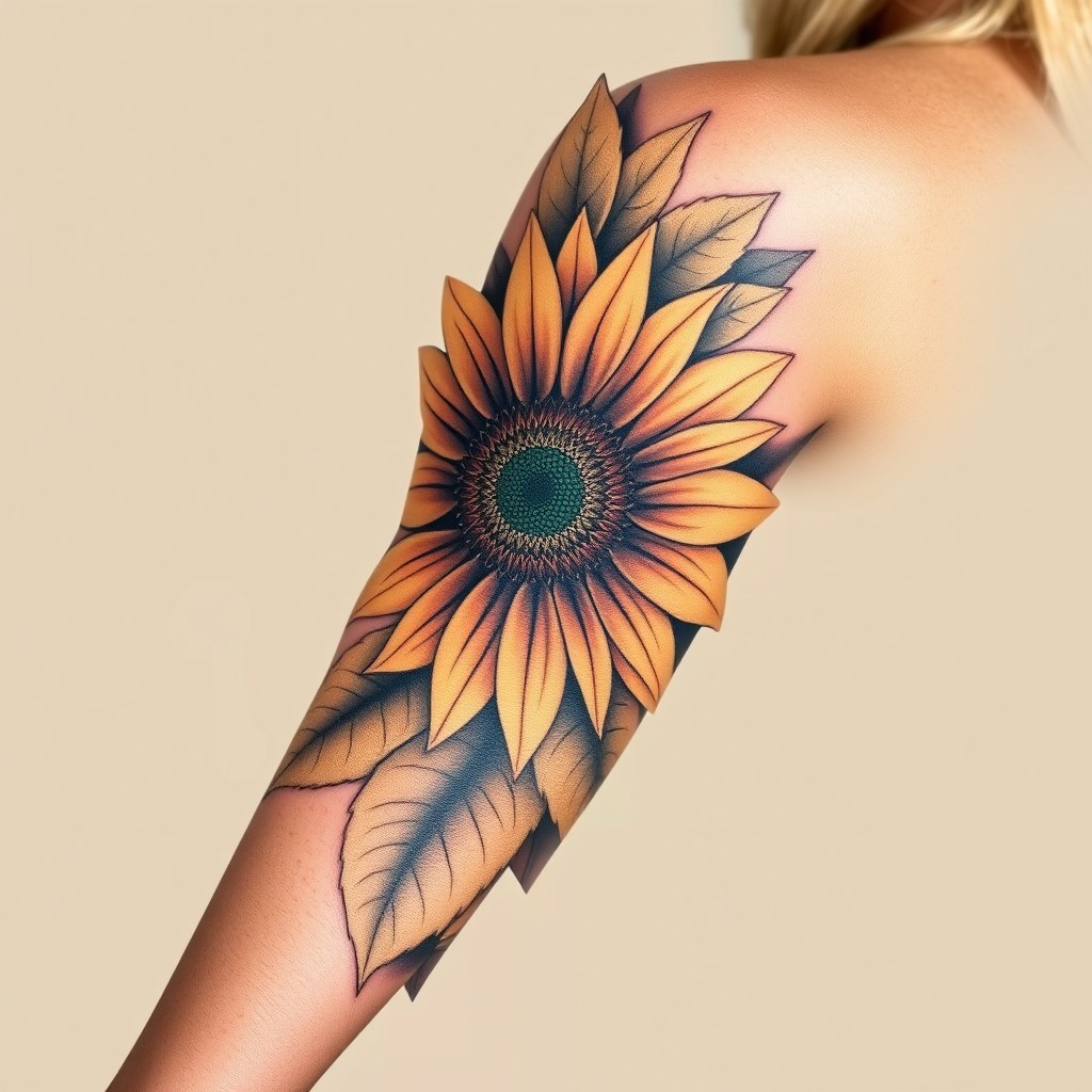 Best Sunflower Sleeve Tattoo Ideas | Vondy