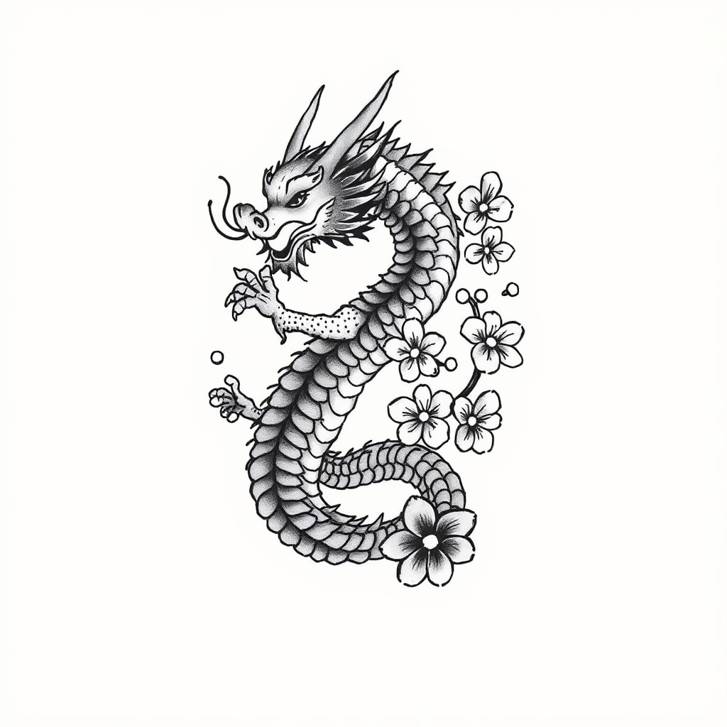 Best Black And Grey Dragon Tattoo Generator | Vondy
