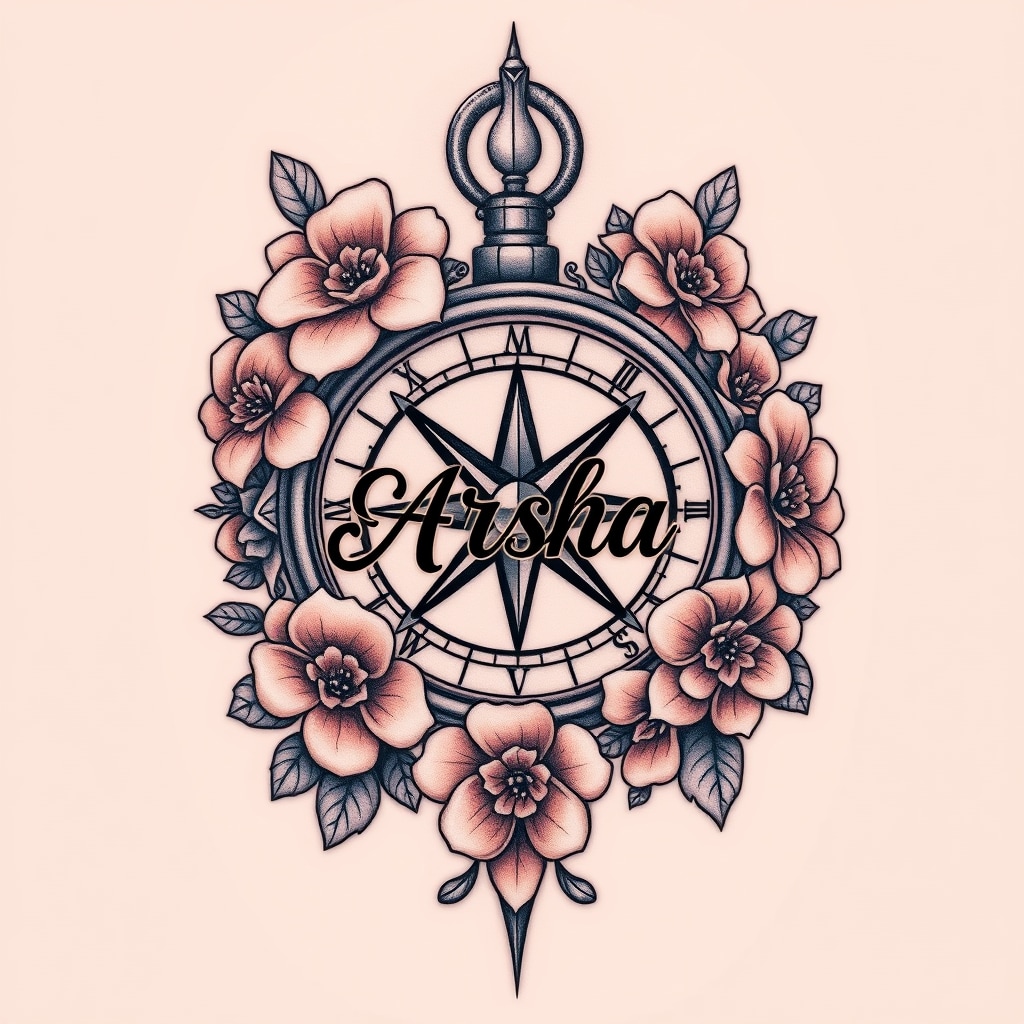 Best 3D Compass Tattoo Generator | Vondy