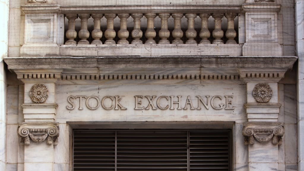 Picture of a stock exchange 