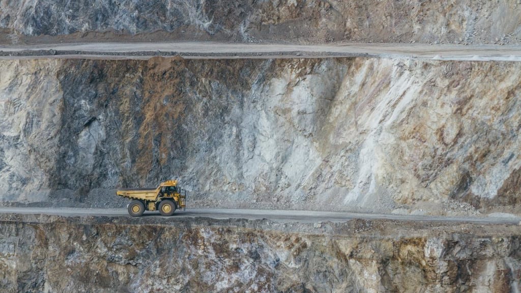 Caterpiller in a mine 