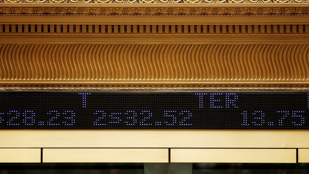 Bild eines Aktientickers