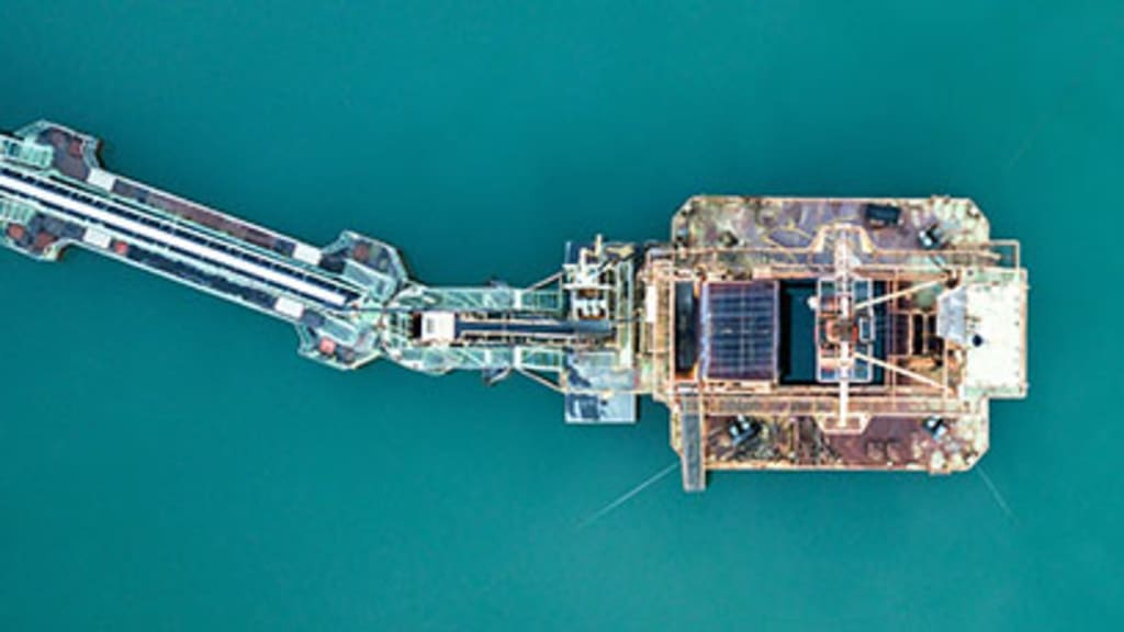 Öl Bohrinsel Header