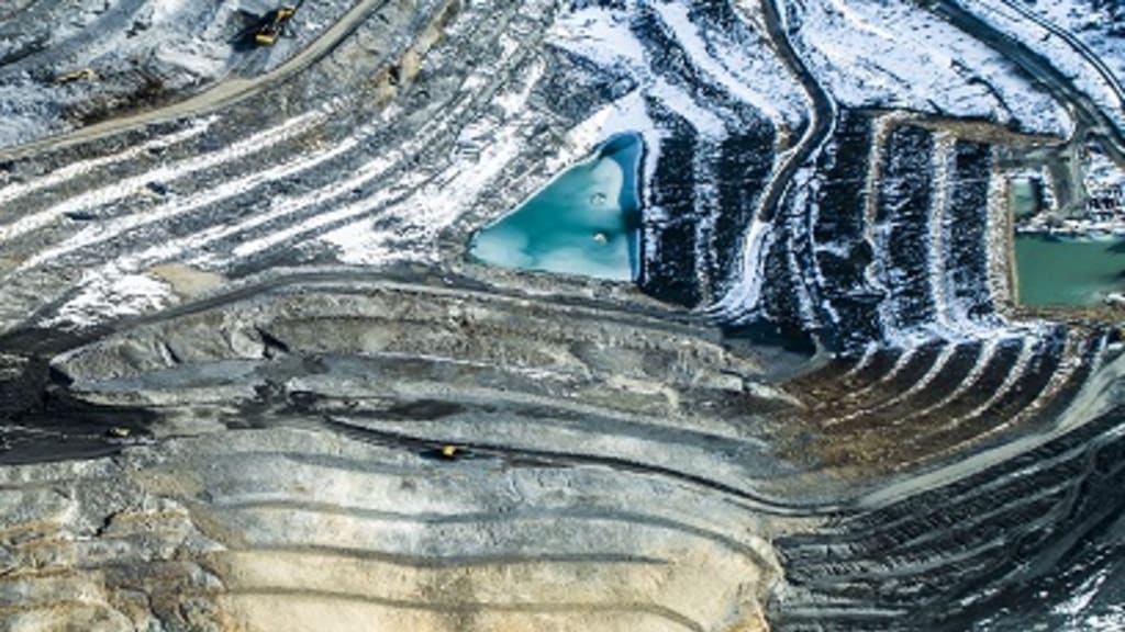 Bild einer Mine aus Vogelperspektive