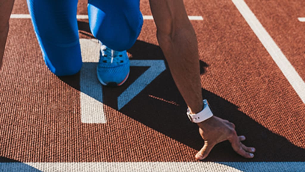 Sprinter in Startposition