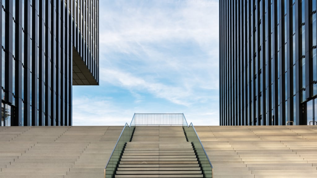 Treppe eines Bürogebäudes