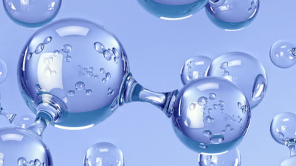 Illustration von Wasserstoffmolekülen