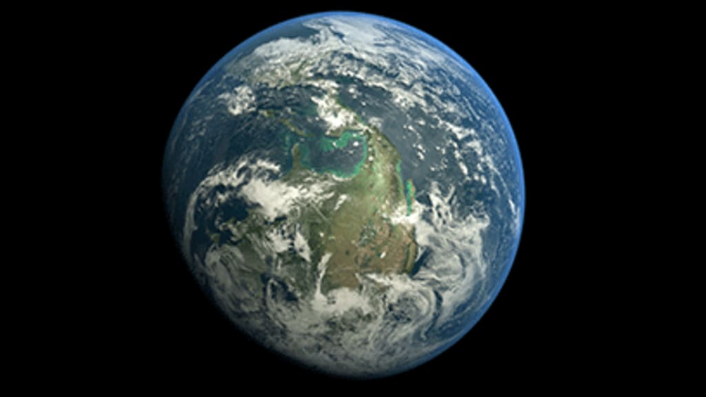 Die Erde aus der Sicht des Alls