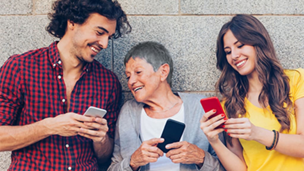 Familie und ihre Smartphones Headerbild