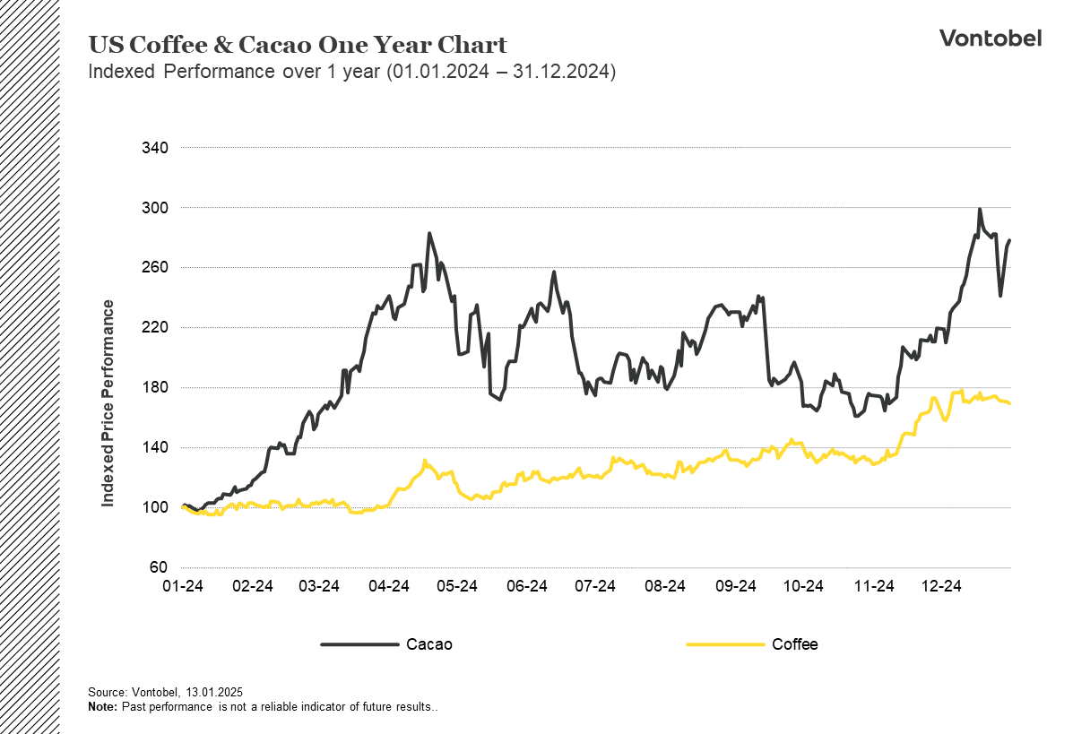 Coffee & Cacao 1 year price performance