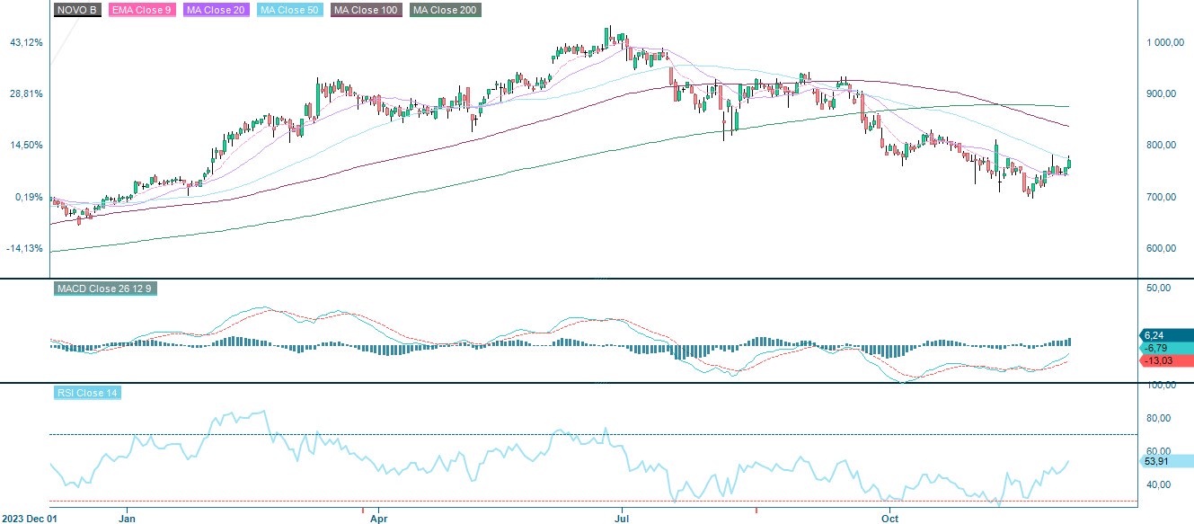 Novo Nordisk one-year development