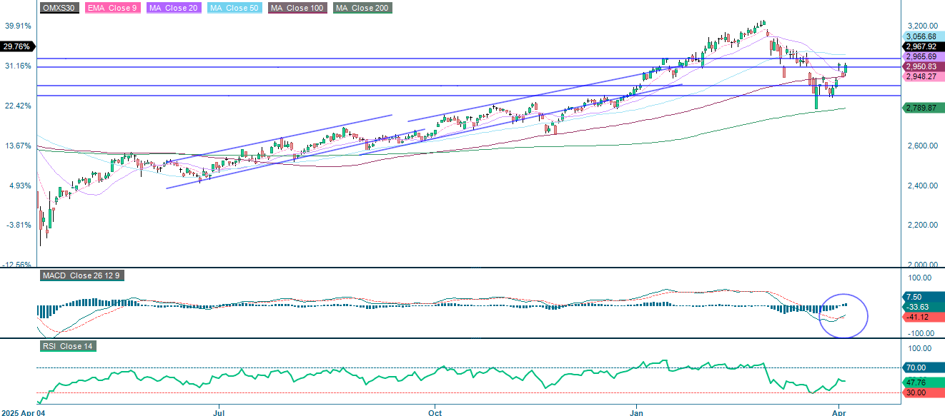 OMX30 (SEK) 1-Year Daily Chart: Performance & Trends
