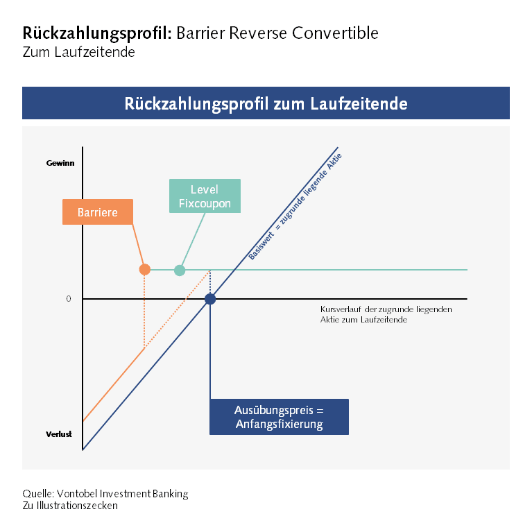 Rückzahlungsprofil eines BRC zum Laufzeitende
