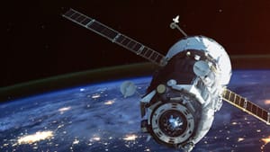 Bild eines Satelliten im Weltall