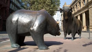 Bild eines Bullen und eines Bären