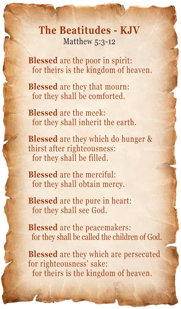 Beatitudes Words Kjv Z6ei3t 