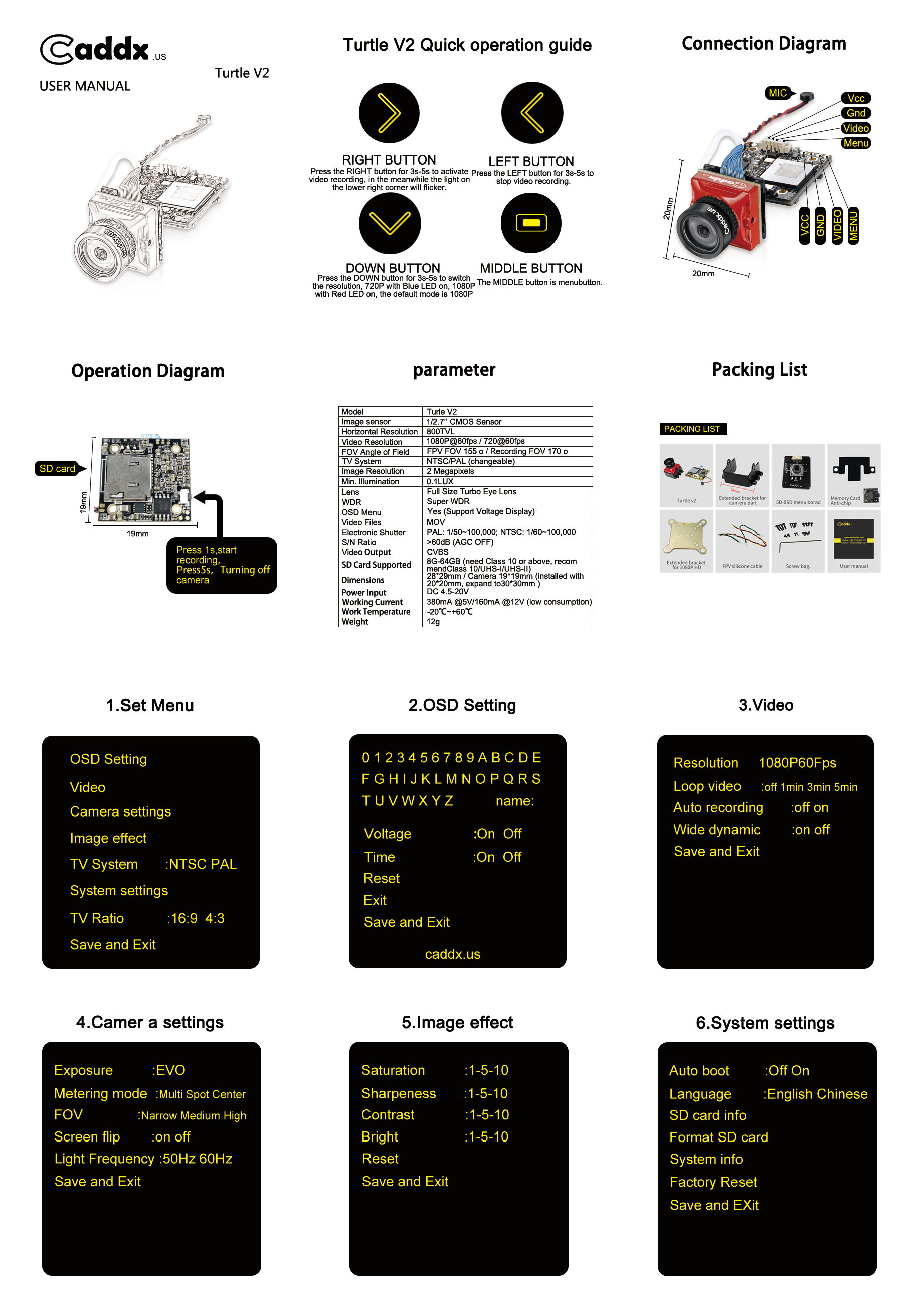 Caddx Turtle V2 User Manual - Coupon Codes and Deals | OpCoupon.com