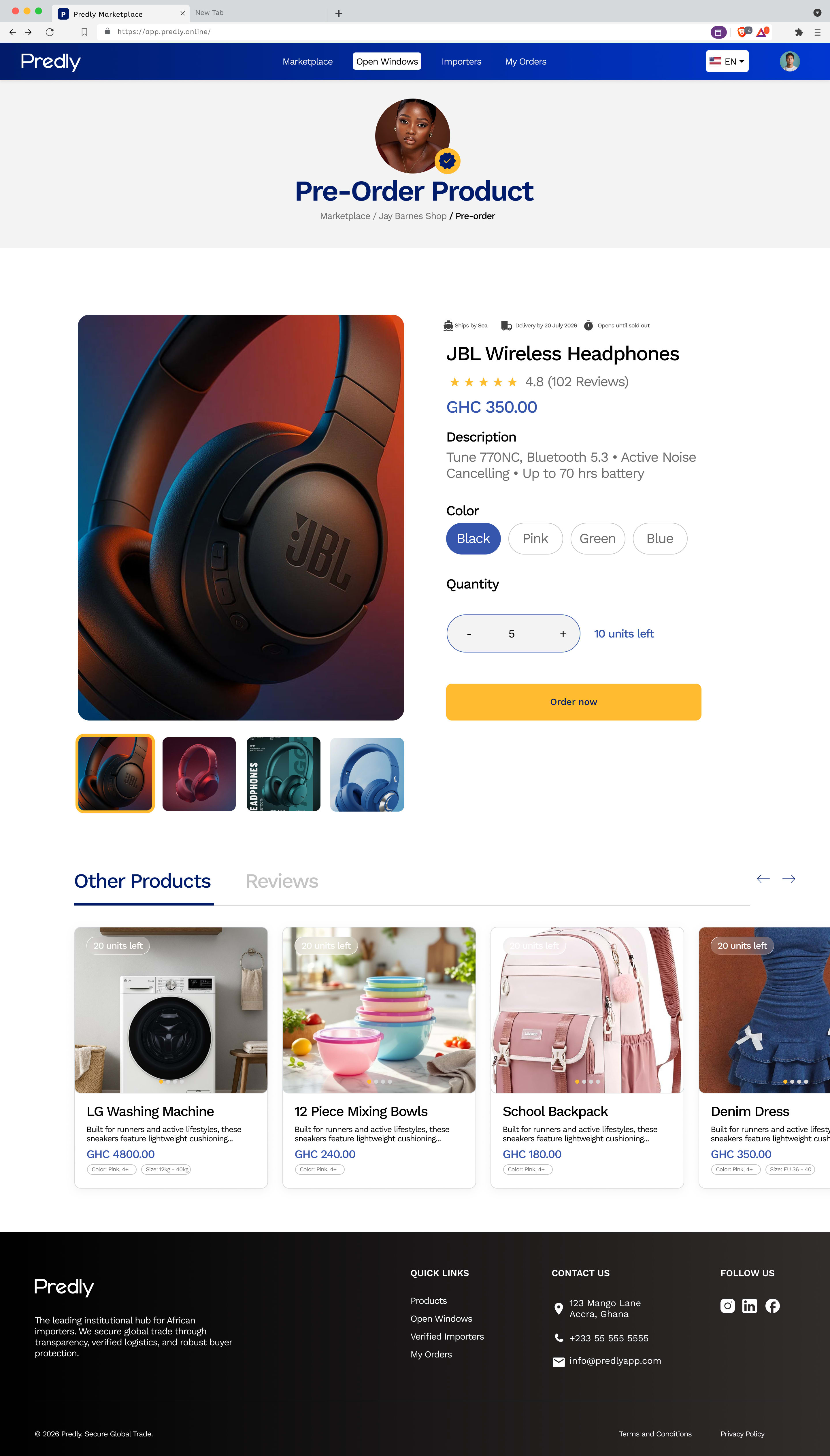 Website design sample