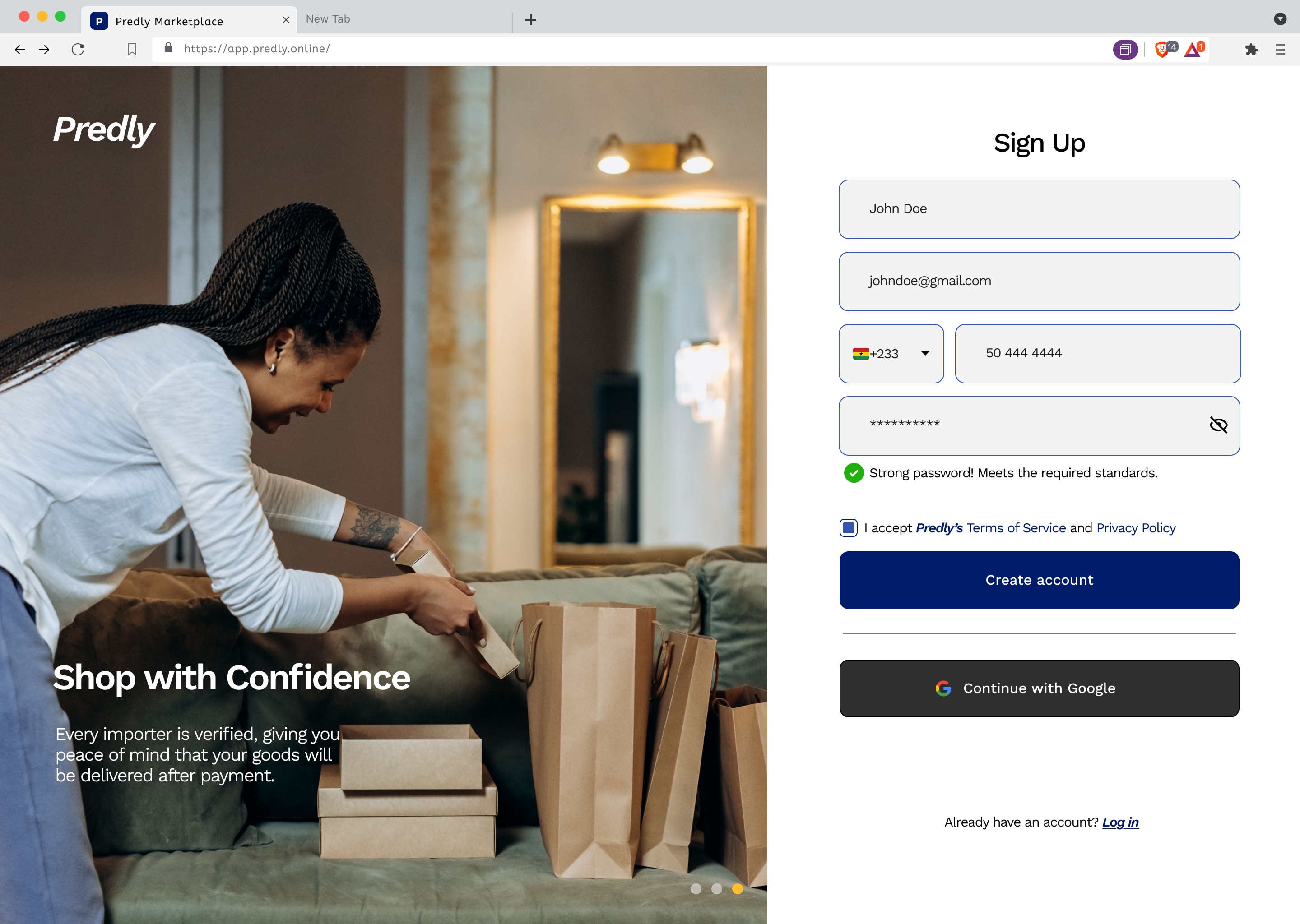 Website design sample