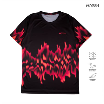 Kaos Jersey FLAME BLACK - Panjang & Pendek - Jersey Pria & Wanita - Nasional Apparel AABCC