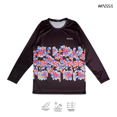 Kaos Jersey PIXEL FLOWERS 3 - Panjang & Pendek - Jersey Pria & Wanita - Nasional Apparel AABCC