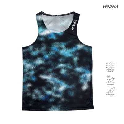 Singlet Jersey Race Nature - Cyan - Kaos Pria dan Wanita - Nasional Apparel AABCC