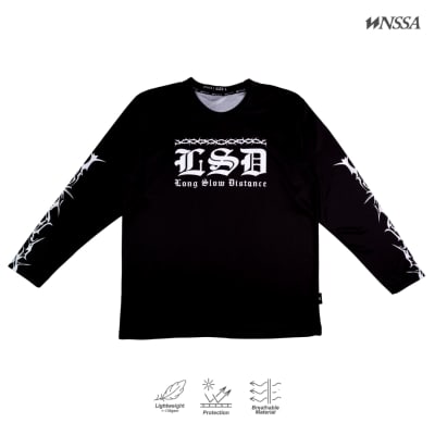 [NEW SIZE] Kaos Jersey LSD HITAM DAN PUTIH - Panjang - Jersey Pria & Wanita - Nasional Apparel AABCC