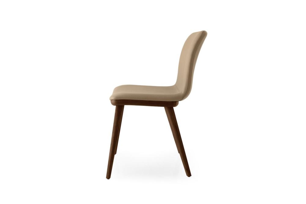 Annie Leather Walnut Side Annie and Stockholm Dining Chair Annie, Stockholm Calligaris, Leather, Fabric, Dining chair