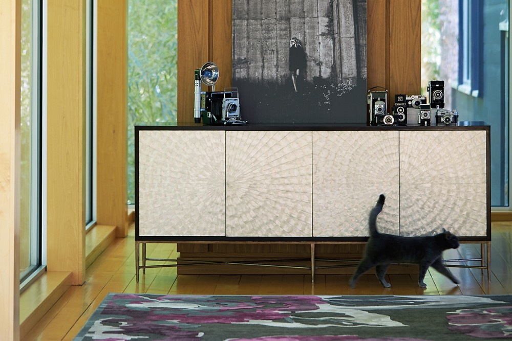 Adagio%20Buffet%204.jpg Adagio Buffet sideboard_By Bernhardt_Capiz shell door_Tubular steel base and x shaped stretchers in Bronze finish_ Adagio%20Buffet%204.jpg