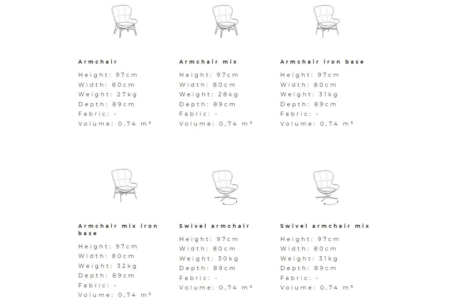 Softy%20spec%20sheet.JPG Softy Armchair_By Ditre Italia_Made in italy_Designed by Edi & Paolo Ciani Design_Upholstered _Metal Base_wood base_Lounge_Soft Padded seat_Fixed or swivel base options Softy%20spec%20sheet.JPG