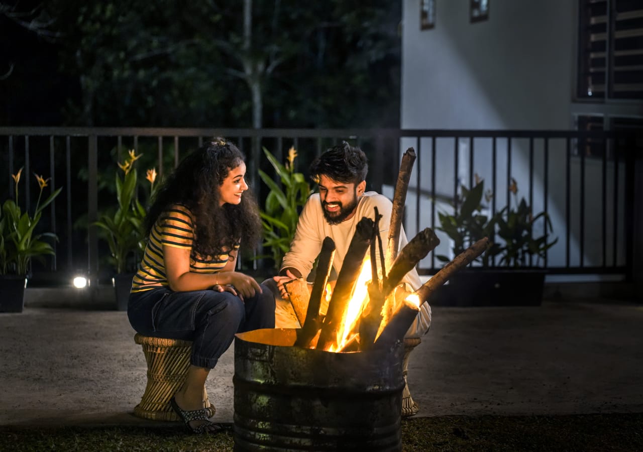 campfire in wayanad