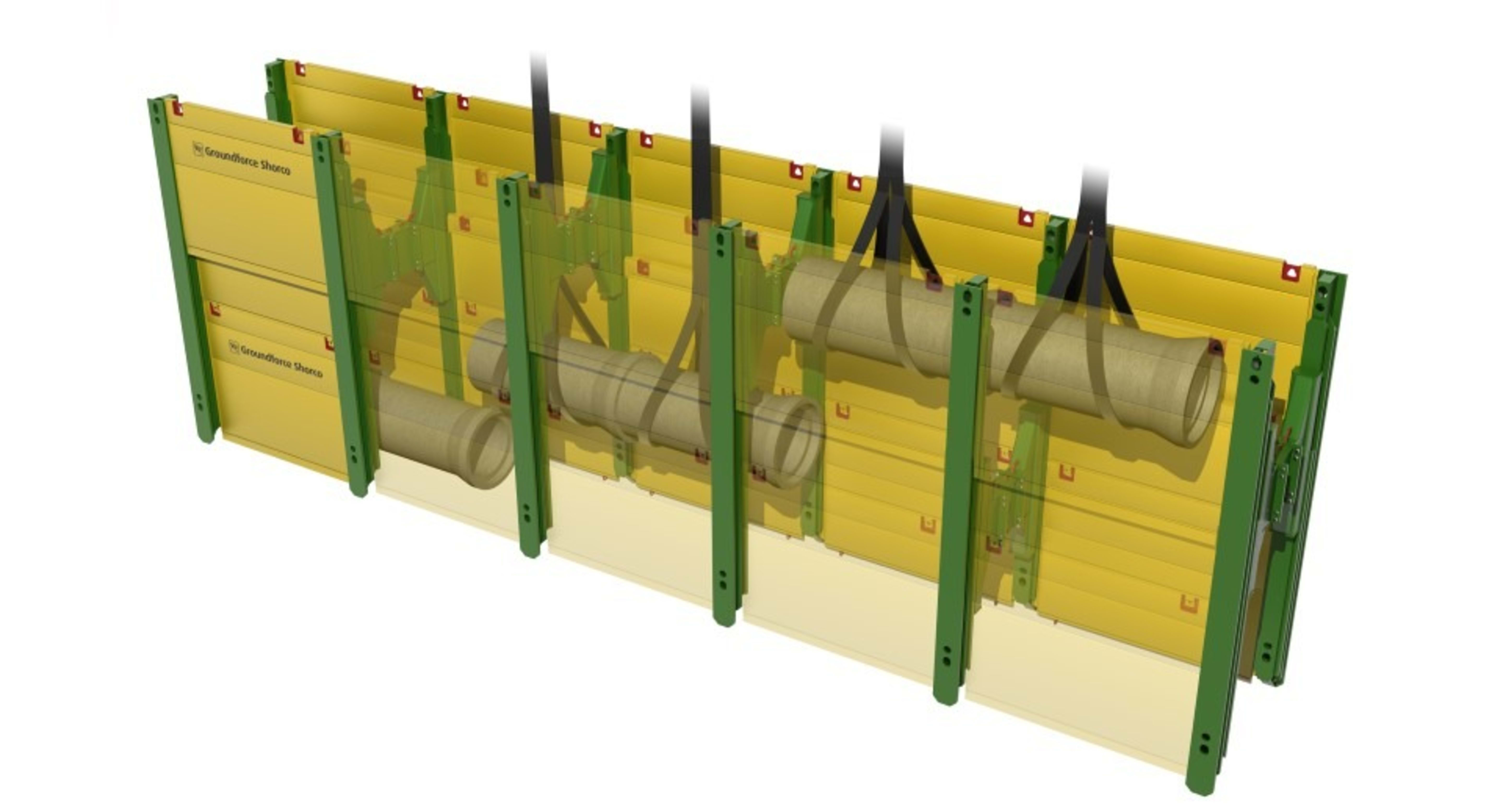 Double slide rail assembled