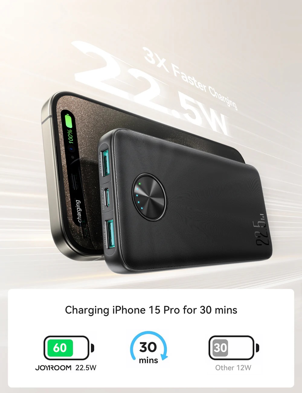 Joyroom JR-PBF15 22.5W 10000mAh Power Bank