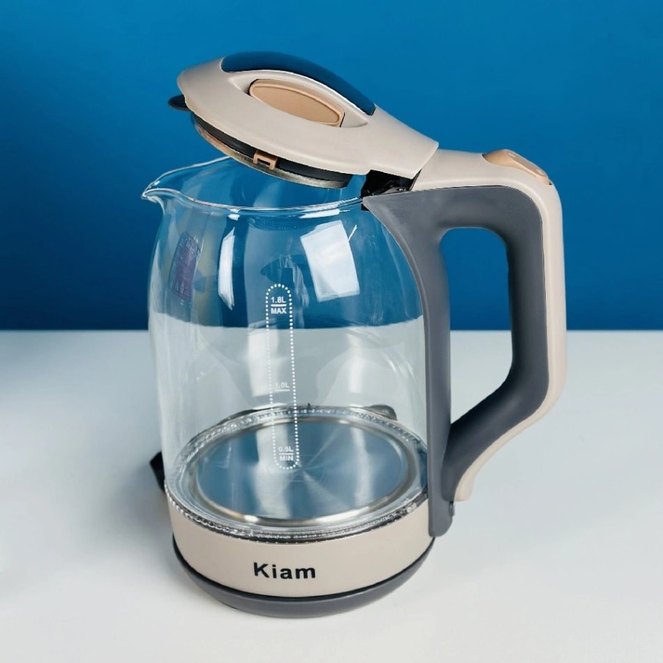 Kiam Electric Kettle BL002 Automatically turns Off – Automatic Over Heat Protection (1.8 L)