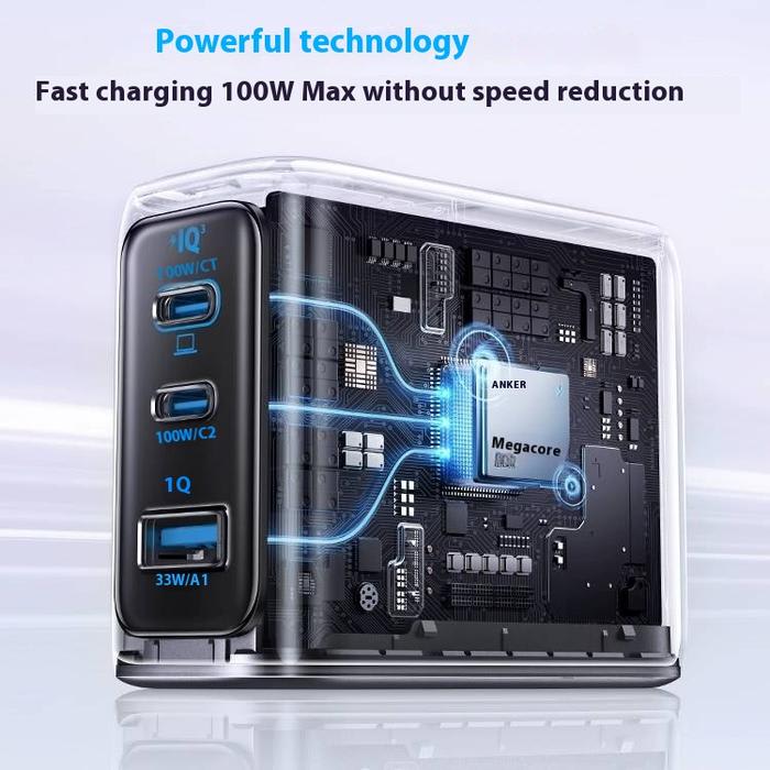 Anker 100W Smart Display Fast Charger Lite (B121B) – Chinese Version