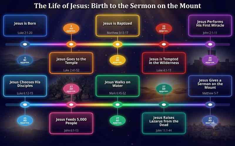 life of jesus, the life of jesus, timeline of jesus life, jesus his life, christ timeline history