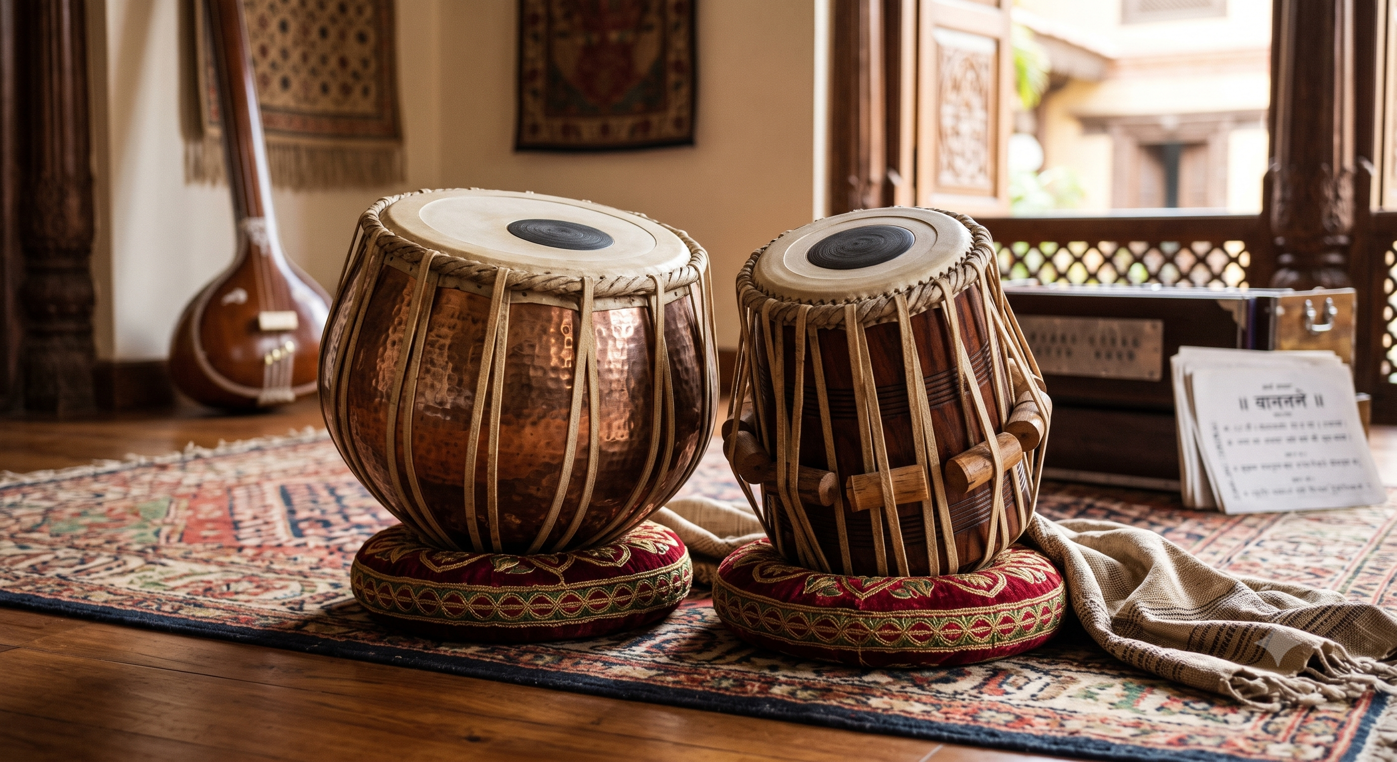 Indian Classical Instruments - Tabla and Harmonium