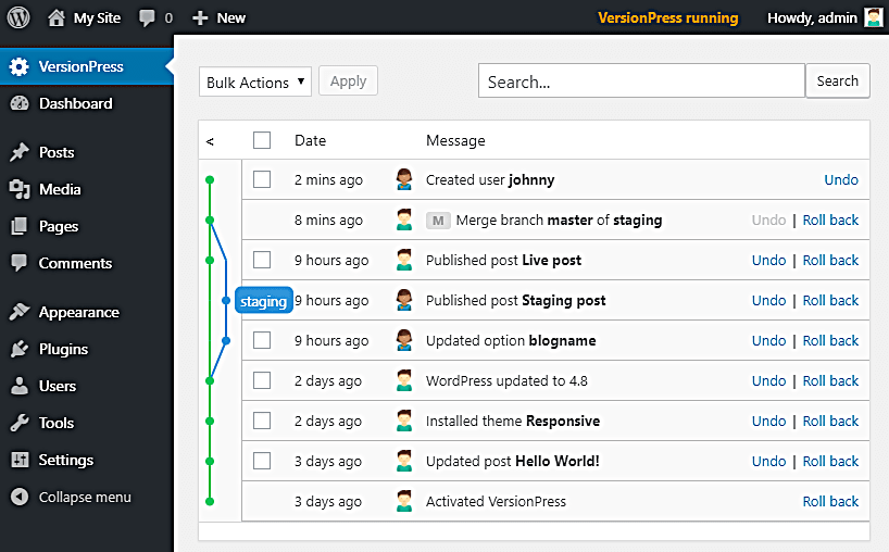 VersionPress WordPress Version Control