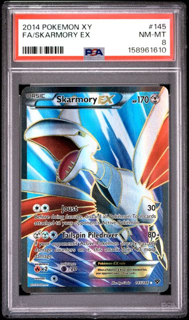 2014 Pokemon XY 145 Full Art Skarmory EX PSA 8 Near Mint