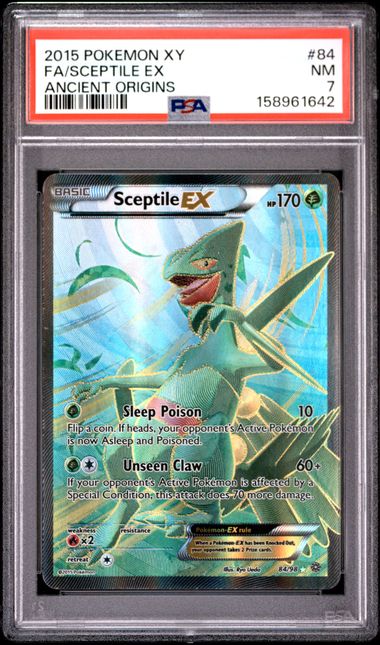 2015 Pokemon XY Ancient Origins 84 Full Art Sceptile EX PSA 7 Near Mint