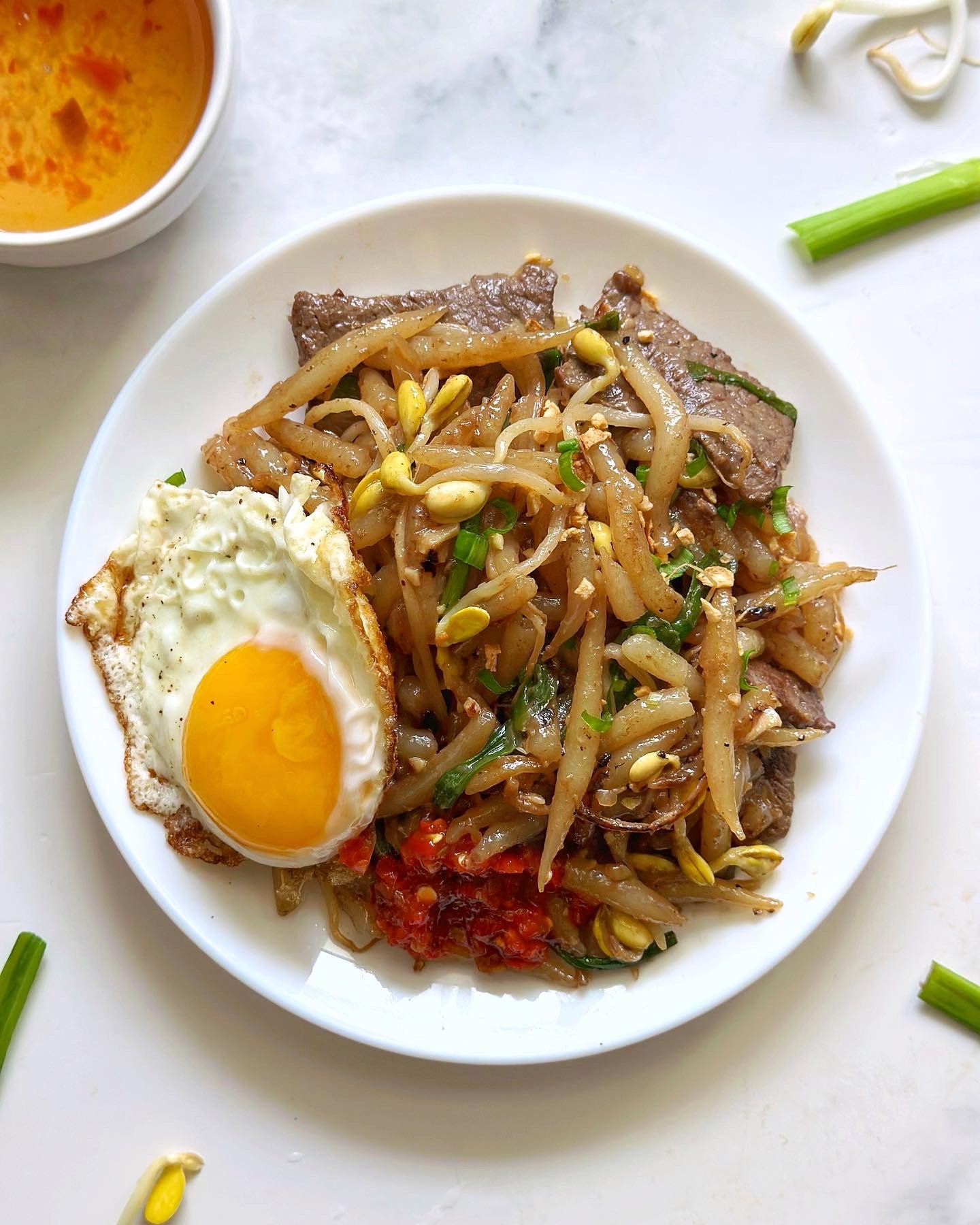 Lort Cha (Cambodian Pin Noodles) Stir Fry