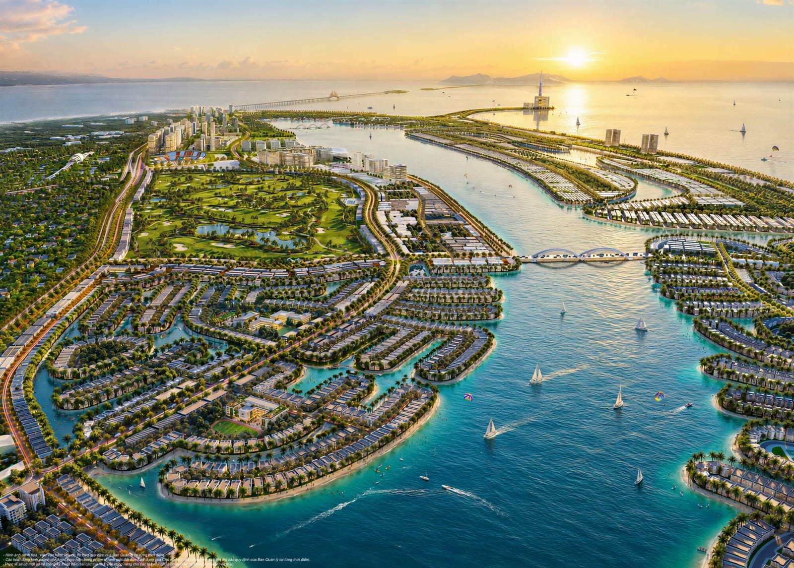 Phối cảnh tổng thể phân khu Vịnh Tiên - Vinhomes Green Paradise Cần Giờ