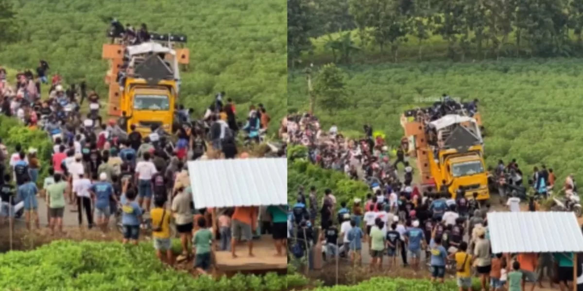 Detik-detik Truk Sound Horeg Tak Kuat Nanjak 1 Detik-detik Truk Sound Horeg Tak Kuat Nanjak