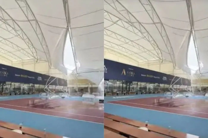 Detik-Detik Mencekam di Lapangan Padel Jakarta Barat! Atap Roboh Saat Turnamen!