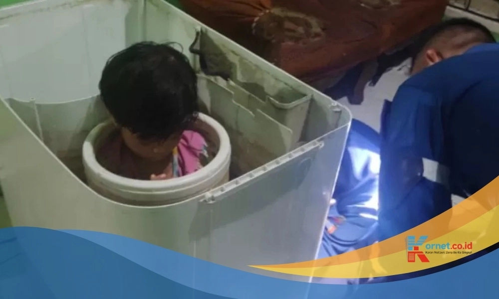 Bocah Nyangkut di Mesin Cuci, Damkar Turun tangan! Begini Kronologinya