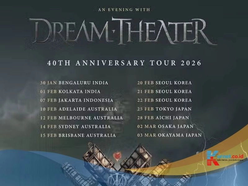 Konser Perayaan 40 Tahun Dream Theater di Jakarta: Harga Tiket, Seat Plan, dan Jadwal Lengkap 1 Konser Perayaan 40 Tahun Dream Theater di Jakarta: Harga Tiket, Seat Plan, dan Jadwal Lengkap