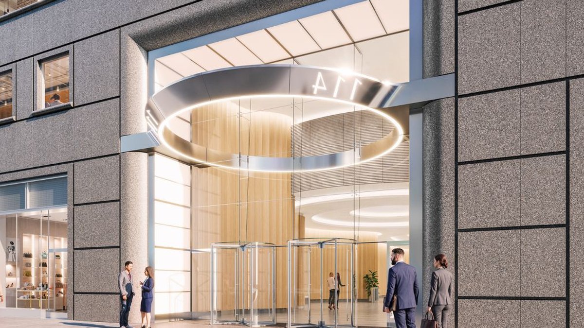 Durst Renovates 114 West 47th Street Space - office building