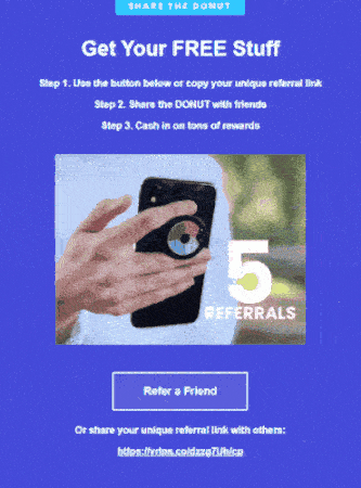 thDONUT email referral widget