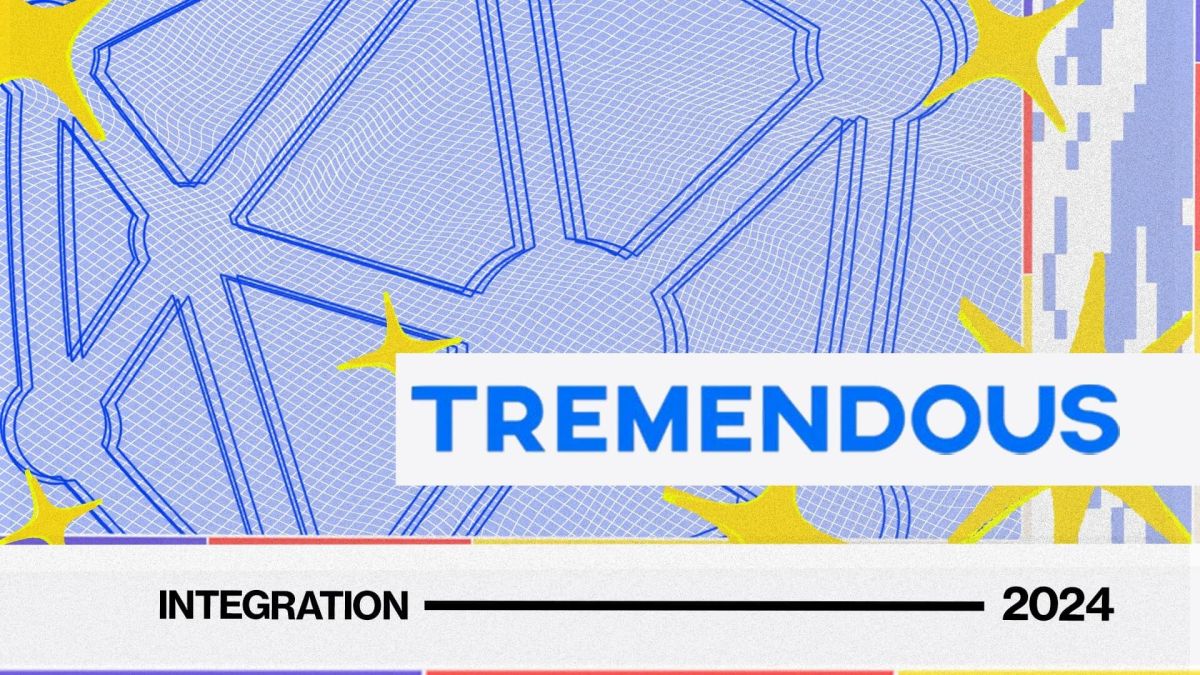 a blue and yellow background with text - Tremendous Integration