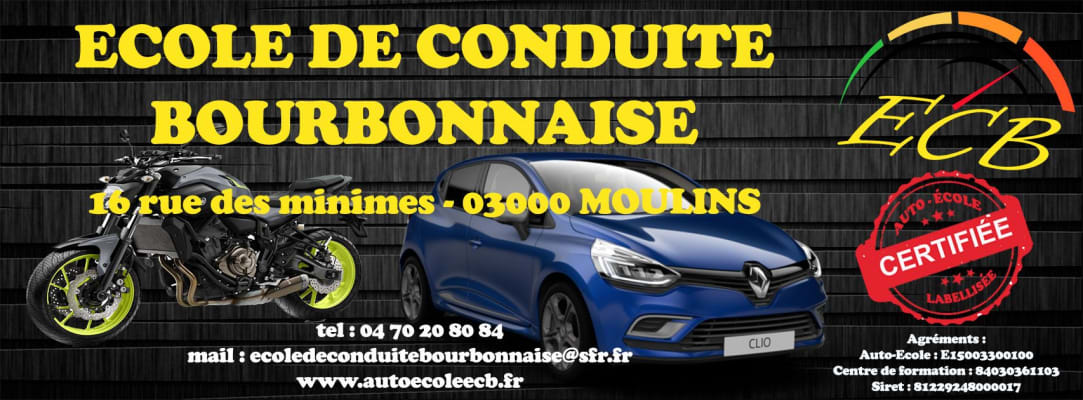 École de conduite Bourbonnaise - Moulins - 2